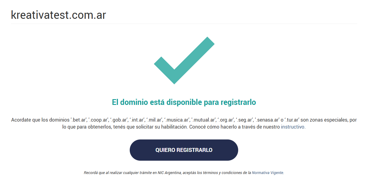 Dominio disponible AR