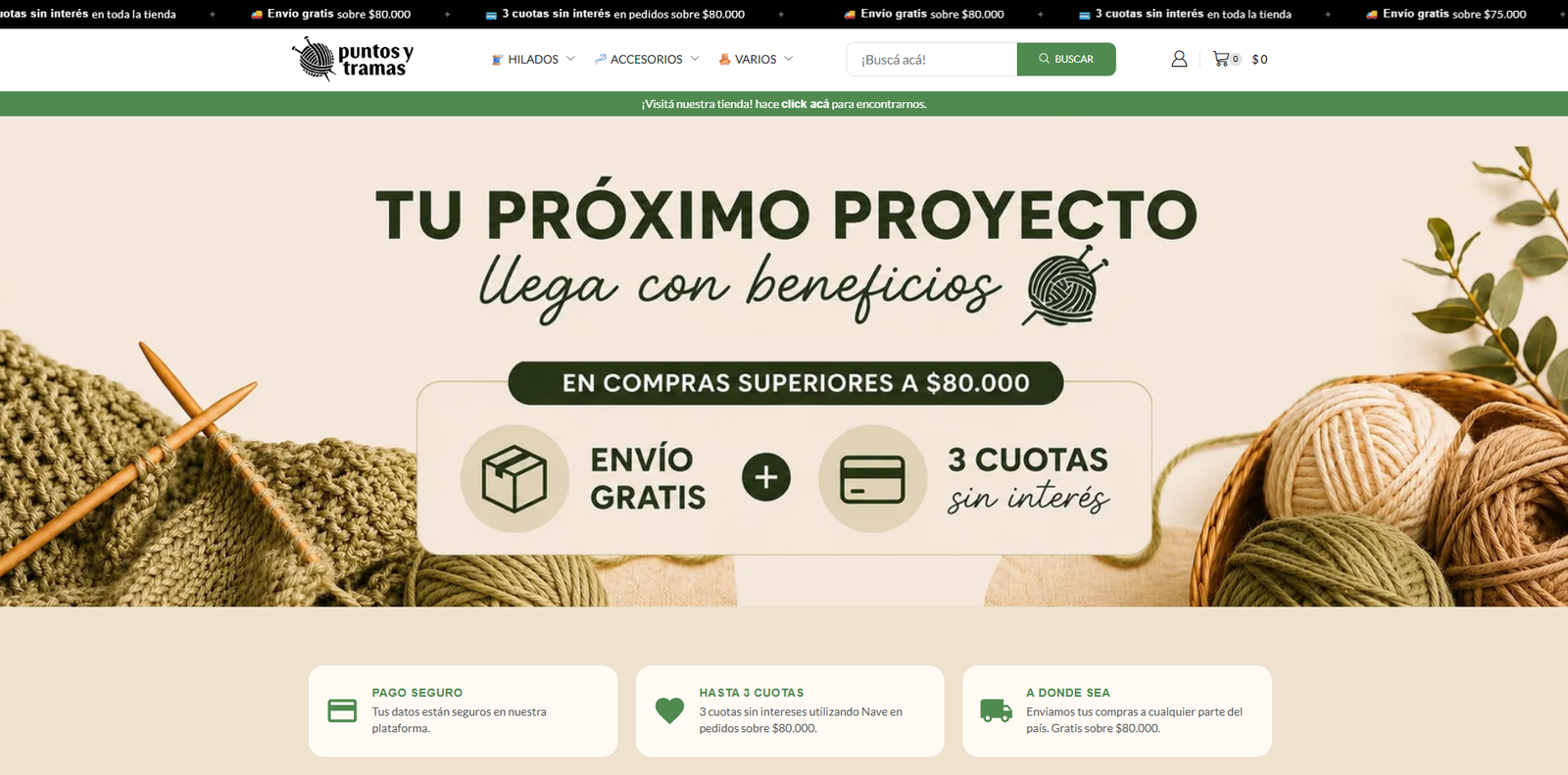 Home actual de Puntos y Tramas