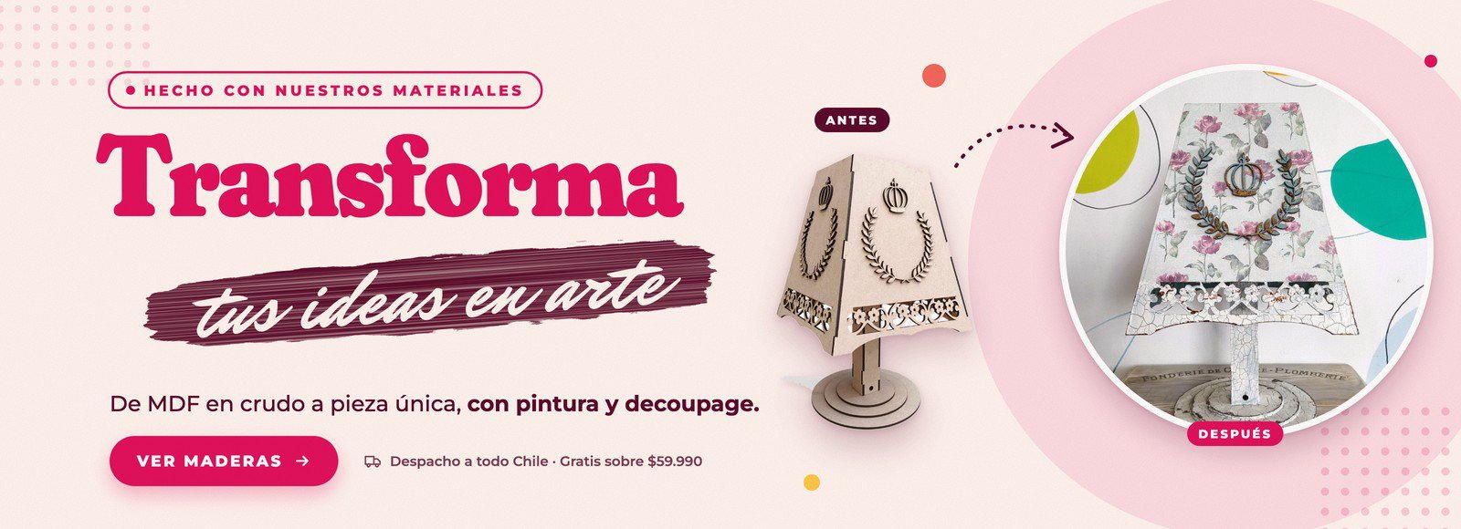Banner tipo marca: Transforma tus ideas en arte