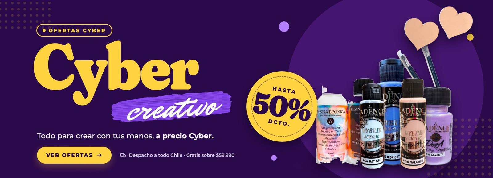 Banner tipo oferta: Cyber, Black Friday…